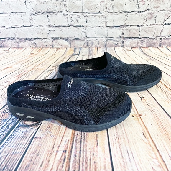 Skechers | black mesh slip on sneakers no laces memory foam footbed - Picture 3 of 8